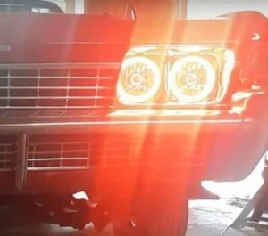 RGB halo rings for Chevrolet Impala 5.75 inch headlight 1958-1976 LED APP BT DRL - Picture 1 of 36
