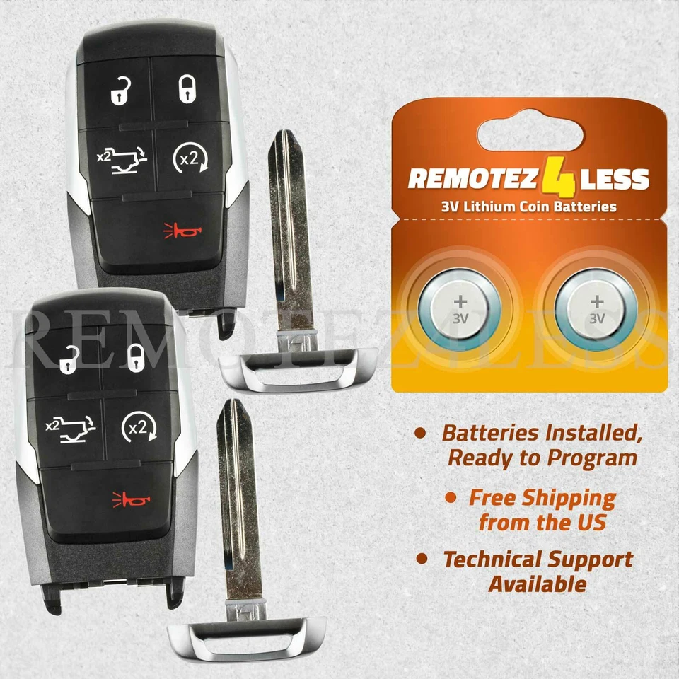 2 For 2019 2020 2021 Ram 2500 3500 4500 5500 Replacement Remote Start Fob 5b RS Foto 1 de 1