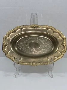 Plato Bandeja para Servir Electroplato Oro 24K Vintage WMF of America EE. UU. 11x71/2' - Imagen 1 de 11