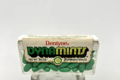 RARE Vintage 1970s 1980s Green Dentyne DYNAMINTS Spearmint Mints Unopened Candy - Image 1 of 4