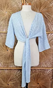 Top corto con corbata floral azul Ally para mujer talla mediana - Imagen 1 de 9