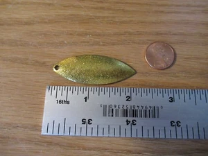 3 SZ 4 1/2 CUSTOM WILLOW LEAF BLADES BRASS BASE GOLD GOLD FLAKE BLADE  - Picture 1 of 3