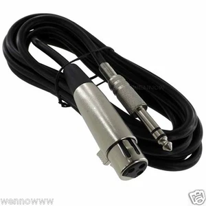 Cable de conexión TRS hembra a 1/4 de pulgada XLR de 15 pies - Imagen 1 de 1