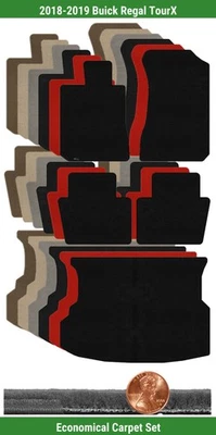 Juego de alfombrillas Velourtex personalizadas para Buick Regal TourX 2018-2019 (5 piezas) #27F Foto 1 de 4