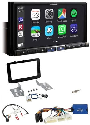 Alpine 2DIN DAB USB Lenkrad Bluetooth Autoradio für Toyota Hilux 2016-2020 - Bild 1 von 4