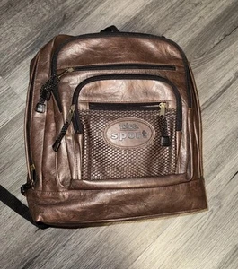Totes Sport Vintage braun Leder Rucksack Handarbeit - Bild 1 von 18