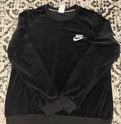 Nike Terciopelo Cuello Redondo RN56323 Negro Para Mujer Talla L Foto 1 de 4