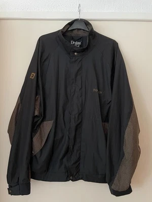 DryJoys by Footjoy Full Zip Golf Jacket Windbreaker Black & Brown - Mens UK XL - Image 1 of 4