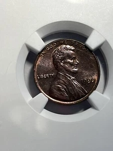 1980 Lincoln Cent Penny NGC MS 64 RB Beautifully Burgundy/brown Toned - Picture 1 of 12