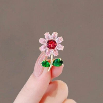 Dije Flor Animal Arco Cristal Broche Prendedor Cuello Mujeres Disfraz Joyería Regalo Foto 1 de 4