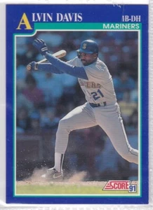 M) 1991 Score Baseball Trading Card - Alvin Davis #482 - Picture 1 of 2
