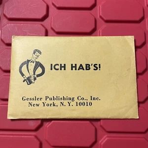 Ich Habs Gensler Publishing Co Inc Juego Nueva York NY De Colección 1966 - Imagen 1 de 3