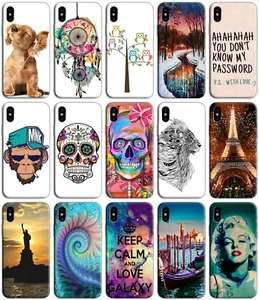 CUSTODIA COVER MORBIDA IN TPU SILICONE PER APPLE IPHONE X FANTASIA B - Foto 1 di 16