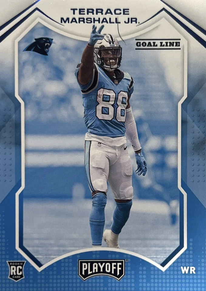 2021 Panini Playoff Terrace Marshall Jr. Goal Line Rookie Card #220 NMMT - Image 1 of 2