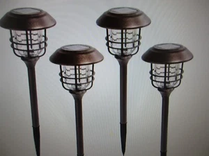 Gigalumi LED Solar Bronze Path Lights with Aluminum Metal Outdoor (4-Pack) - Picture 1 of 4