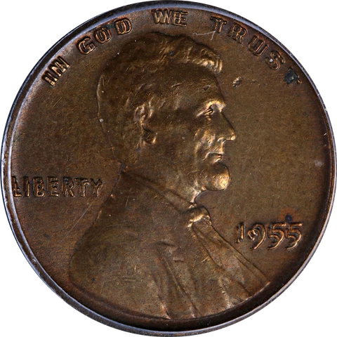 1955-P Lincoln Cent Doubled Die Obv ICG MS61 BN Nice Eye Appeal Strong Strike Cover
