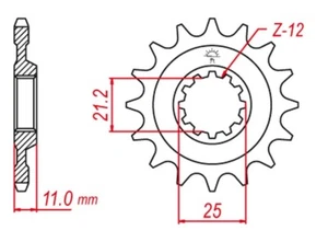 GROSSKOPF FRONT SPROCKET 727 17 HUSQVARNA TE 510 '90-91, TE 570 '01-'04, TE 610  - Picture 1 of 1