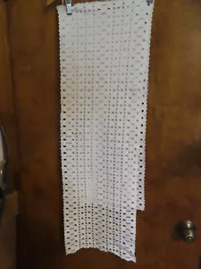 Mid Century 5 Pieces CUT OUT Embroidery ECRU Linen Table Sofa Runners - Picture 1 of 9