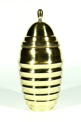 NMK Messing Teedose ° Neue Münchner Kunst Art Deco Deckeldose ° Selten - Bild 1 von 4