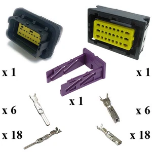 KIT CONNETTORE FRAMATOME MASCHIO FEMMINA 24 VIE STAGNO FCI PER AUTO MOTO CAMPER - Picture 1 of 5