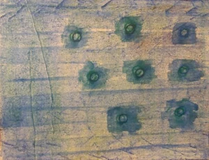 "Celestial Dance: A Symphony of Blue" / Dry Then Wet Watercolor Matthew Natale - Bild 1 von 2