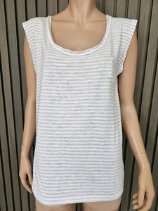 Diesel Ladies Tiffany Short Sleeve Top sizes XS Small Medium Grey White Stripes - Picture 1 of 3