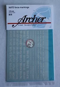 Archer 1/35 kleine NATO Force Markierungen (SFOR, IFOR, KFOR) (weiß) AR35106W - Bild 1 von 1