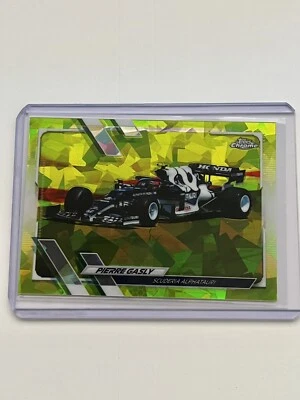 2021 Topps Chrome Sapphire F1 Pierre Gasly Chartreuse #108 /199 - Image 1 of 2