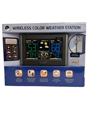 NIB - La Crosse Technology C85845 Wireless Color Weather Station - Image 1 of 4