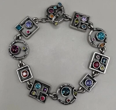 Patricia Locke USA Women’s Bracelet Silver Plated Swarovski Crystals 2007 - Image 1 of 4