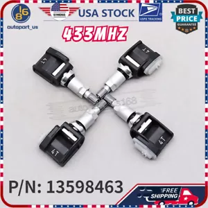 NEW(4)TPMS For Chevrolet Silverado DRW 2500/3500 Tire Sensor 13598463 13540605 - Picture 1 of 10