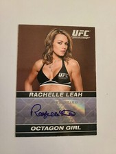 2009 Topps UFC Round 1 Auto Rachelle Leah 1st Autograph Card Octagon MMA