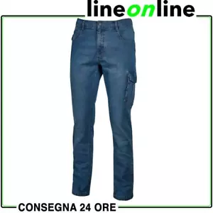 Pantaloni jeans da lavoro U-Power JAM in denim cotone elasticizzati multi tasca - Foto 1 di 2