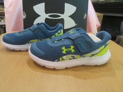 *NUEVOS Zapatos Tenis Under Armour Surge 3 Estampado Verde Niños Pequeños, 5 Foto 1 de 4