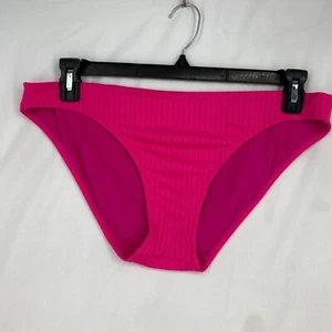 Xhilaration Juniors Size XL Bikini Swim Suit Bottoms Bright Pink Ribbed Knit - Imagen 1 de 3