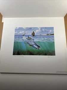 Sello e impresión de agua salada de Texas 1998 David Drinkard ~ firmado ~ 20/100 - Imagen 1 de 11