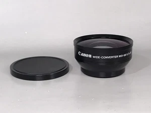 Lente convertidor gran angular Canon WD-58 0,7 x 58 negra 58 mm para cámara videocámara - Imagen 1 de 11