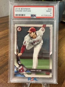 2018 Bowman Shohei Ohtani RC PSA 9 Dodgers - Picture 1 of 2