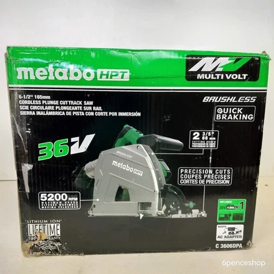 OB-Metabo HPT C3606DPA 36V 6-1/2 in Cordless Plunge Cut Track Saw Kit - Image 1 of 4