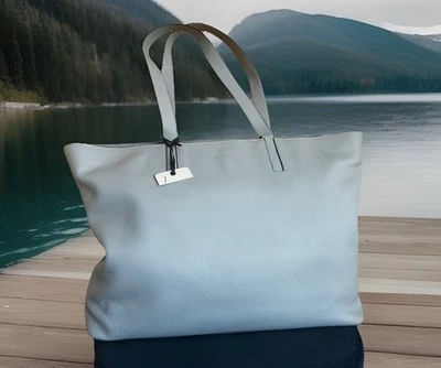 Modalu Tilda- Large Leather Tote Shoulder bag Dove Grey with zip Rrp £199 BNWT - Image 1 of 4