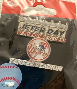 NY YANKEES PIN DEREK JETER DÍA 9/7/2014 TEMPORADA FINAL RETIRO MLB BÉISBOL - Imagen 1 de 2