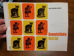 Vintage 1970 Seatwork Book Rumpelstiltskin Dick's Cat DC Heath & Co.  Raytheon  - Imagen 1 de 9