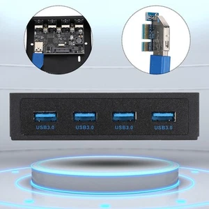 PCI-E To 4xUSB3.0 For NEC720201 Chip Front Floppy Bay Adapter Expansion Rise Hot - Afbeelding 1 van 12