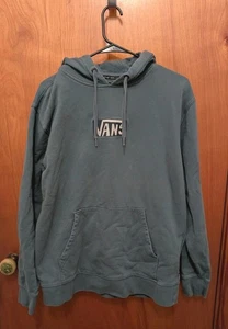 Vans Young Men's LS Green Thick Hoodie Hooded Sweatshirt Size Medium Skater  - Picture 1 of 6
