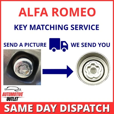 SERVICIO A JUEGO SEGURIDAD MASTER BLOQUEO RUEDA TUERCA LLAVE PERNO PARA ALFA ROMEO Foto 1 de 4