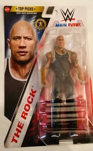 Figura de acción WWE The Rock - Serie de eventos principales “Top Picks” articulada por Mattel - Imagen 1 de 3