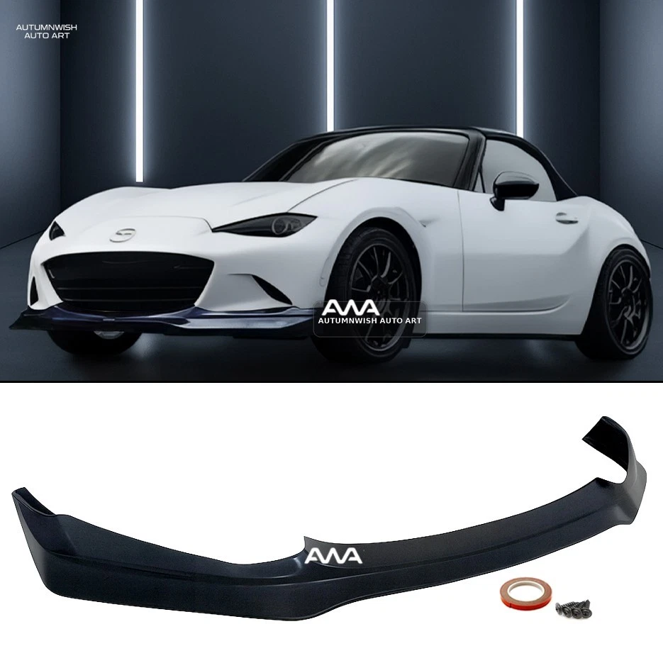 For 16-25 Mazda MX5 Miata ND RF PU GR Style Front Bumper Lip Spoiler — 第 1/1 张图片