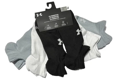 Under Armour Essential 6 pares de calcetines para hombre No Show XL (13-16) blanco/gris/negro Foto 1 de 4