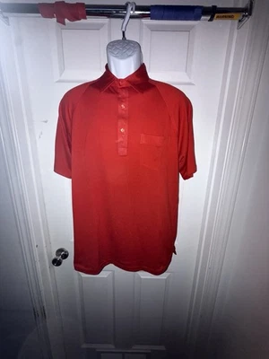 London Fog Rojo Manga Corta Hombre Polo Talla Grande Alto J Foto 1 de 4