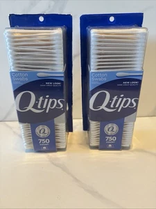 Q-tips Wattestäbchen für Hygiene & Schönheitspflege Original Wattestäbchen 750 Ct 2er Pack - Bild 1 von 6